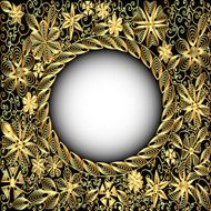 background frame gold(en) with floral