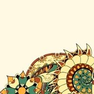 Wedding card or invitation with ornament N4