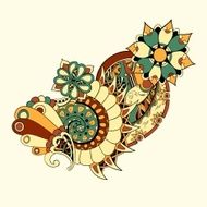Wedding card or invitation with ornament N5