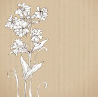 Vintage card with flower N3