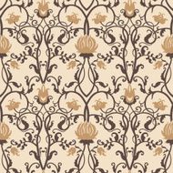 Seamless pattern with vintage flowers N20