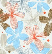 Floral decorative seamless lacy pattern
