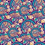 Vintage floral seamless pattern Vector N12