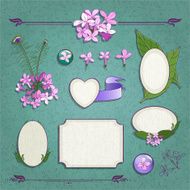set of lilac frames