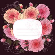 frame of beautiful roses