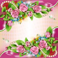 Beautiful floral background with roses