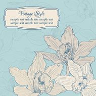 Vintage card with orchids