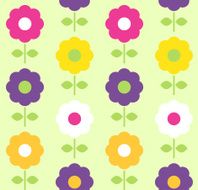 Spring flower seamless pattern vector design