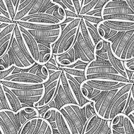 abstract black and white lace - monochrome seamless pattern N3