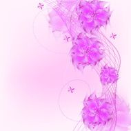 Romantic Flower vector Background N6