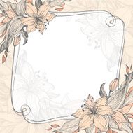 Stylish floral background with frame N2