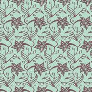 floral parretn on blue N2