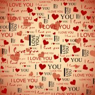 Seamless pattern love