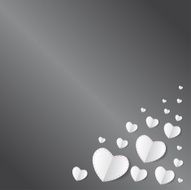 Valentine&#039;s card or background with heart shape Vector ilustration N2