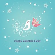 Greeting card with tender bird