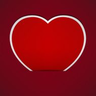 Red Heart paper background eps10 N6