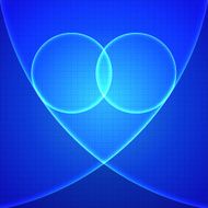 Heart in blue light