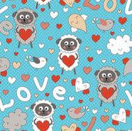 Romantic seamless pattern N49