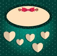 Valentines day heart background vector illustration N8
