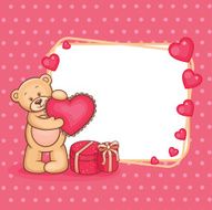 valentine teddy bear with sign N2