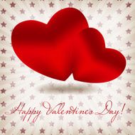 Happy Valentines Day card with heart Vector illustration N143