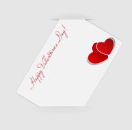 Happy Valentines Day card with heart Vector illustration N144