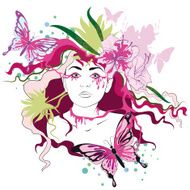 Spring portrait of woman