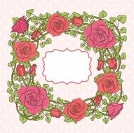 Vintage style background with flowers N2