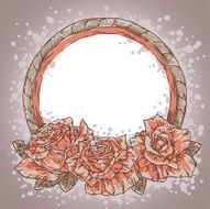 Retro frame with roses N4