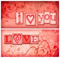 Pink backgrounds with love message