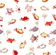 happy colour birds pattern
