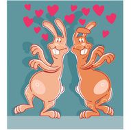 Dancing Valentine bunnies