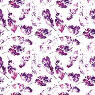 beautiful pattern of colorful leaves painted in watercolor N5