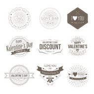 Badges Valentine Vintage