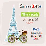 Paris wedding invitation N2