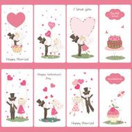 Set of flayers for Valentines Day N2