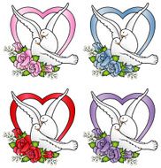 Wedding White Doves Love Birds Cake Topper Romance