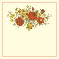 Vintage floral vector card N2