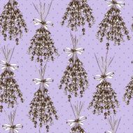 Vintage background with lilac lavender flowers sketch