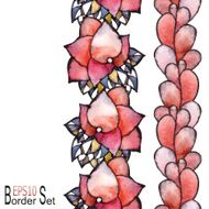 Watercolor flowers card N5