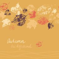 Horizontal seamless autumn background