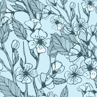 Blossoming Spring Branch Seamless Vector pattern N4