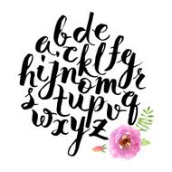 Vector alphabet written with brush pen N2