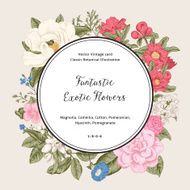 Wreath with exotic flowers N4