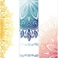 Vector Set of Patterned Banner N3