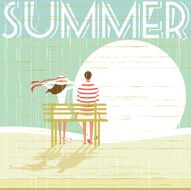 Summer couple on the beach