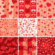 Valentine wrapping paper red set