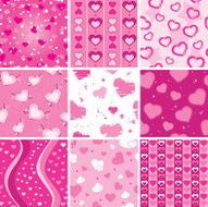 Valentine wrapping paper pink set N2