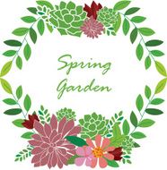 Spring Garden Succulent Wreath