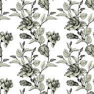 vintage vector floral seamless pattern N14